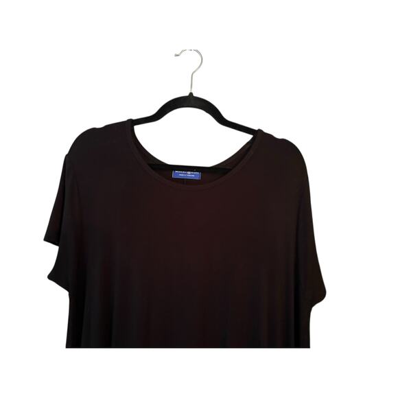 Mexicali Blues Black T-shirt Dress Flowy Asymmetrical Whimsy GOTH Lagenlook OS - Picture 3 of 9